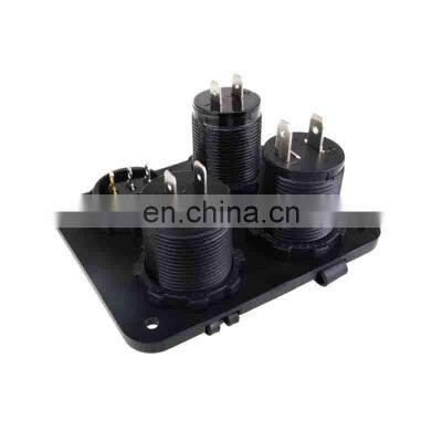 Car and Yacht Modification Four-hole Panel Combination + Dual USB Car Charger + Power Take-out Socket + Voltmeter + Round Switch photo-4