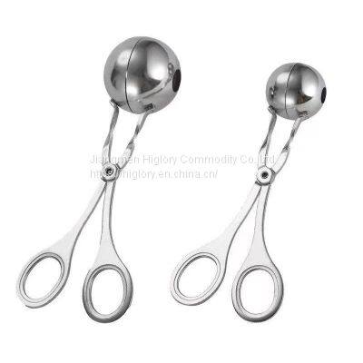 Non-Stick Stainless Steel Meat Baller Tongs Cake Pop Meatball Maker Ice Tongs Salad Tong Dough Scoop photo-2