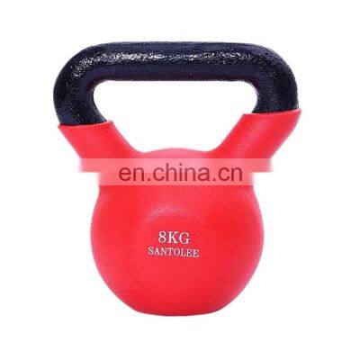 China Factory Direct Custom Weight Rubber Coated 8kg Kettlebell Women's Fitness Cast Iron Kettlebell