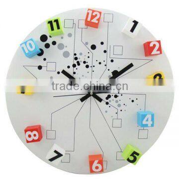 plastic art wall clock