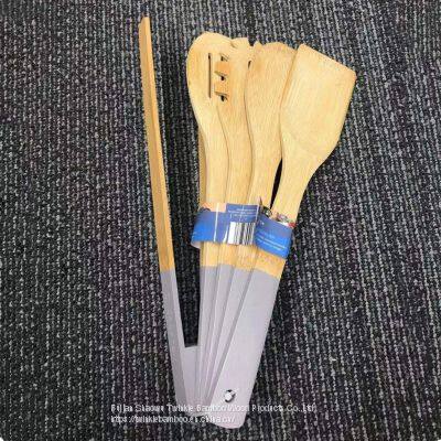 Bamboo cooking utensil set Wholesale/bambu kitchen tool,bamboo wood kitchen spoon set