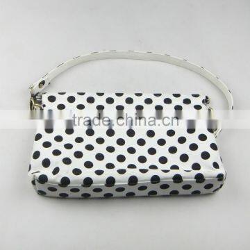 Women Black and White Wave Point Elegant Handbag photo-2