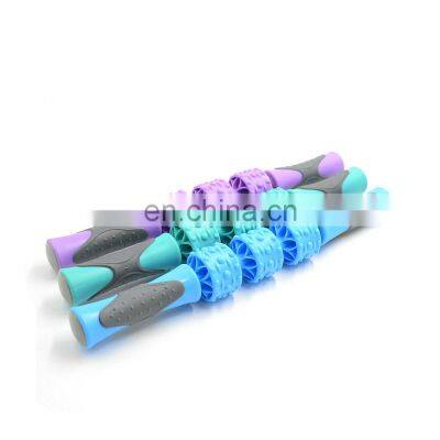 Female Handheld Quality Self Yoga Massage Body Stick Roller Back Muscle Massage Roller Stick photo-2