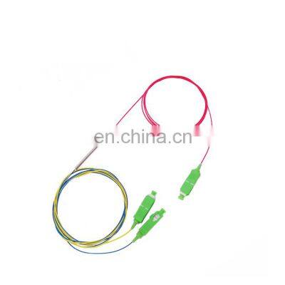 Стальной трубчатый тип 0.9 мм соединитель sc/apc Три-оконный 1x2 волоконно-оптический дробитель мощности Fbt photo-2