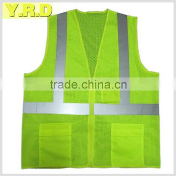 safety reflective mesh vest high visibility CE/EN471 110gsm