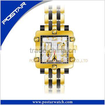 Mens Womens Unique Square Dial Black Fashion Watch PSD-2223