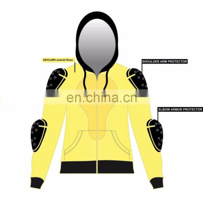 Motorbike Protective Hoodie For Men Approved Protectors With Protected Lining Hoodie Racing Jacket