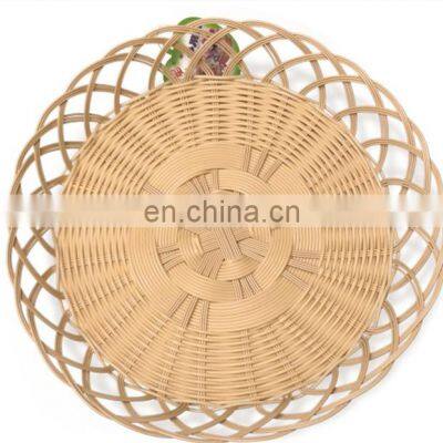 Amazon hot-selling hand-woven poly cane food grade bread fruit nut basket