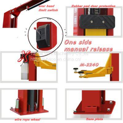 4.5 Ton /Asymmetric One Side Release Floor Clear Vehicle Lift Hydraulic Car Hoist Lift With CE Certificate V-LZL-M-2240 photo-4