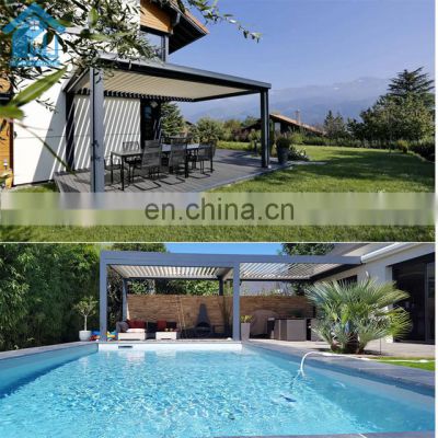 Chinese Motorized Waterproof Louvre Roof electric Garden Gazebo Price aluminum Pergola Outdoor