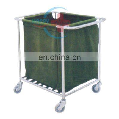 HC-M054 Hospital portable waterproof cloth mobile Garbage Trolley medical Cart for dirty Article dirty clothes price