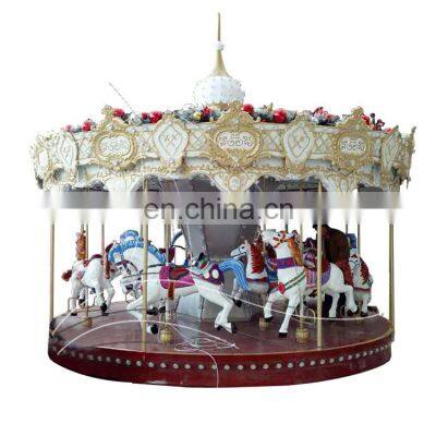 Amusement musical carousel merry go round kids horses rides