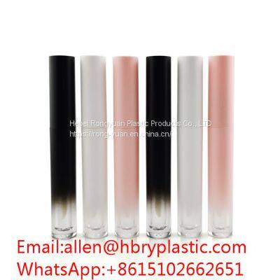 new style customized lip gloss tube low moq 2ml logo round gold top lip gloss container tube with wands in stock