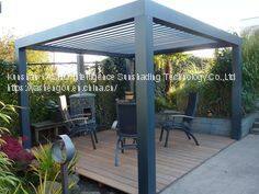 High Quality Aluminum Roof System Patio Gazebo Water Proof Louvre Pergola photo-5