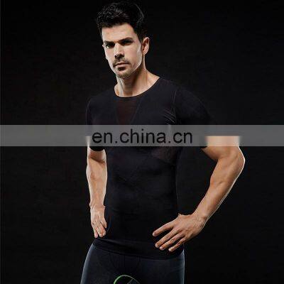 Men Oversized Gym Sports T Shirts Custom Logo Quick Dry Crewneck Running Fitness Tops photo-2
