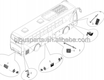 Other Performance Parts Golden Dragon Mini Bus Parts Door Lock 5940-02438 Original Outside Body Parts photo-6