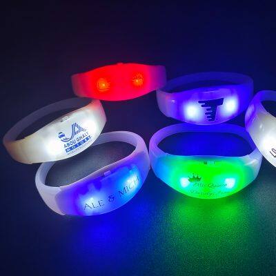 Christmas Sound Activated LED Bangle Glow Sound Control LED Party Bracelets for Music Concert