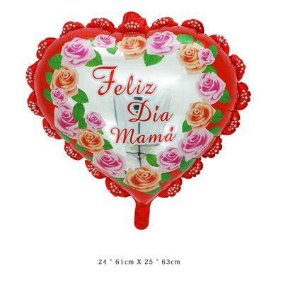 24 Inch Mother's Day Series Foil Balloon Spanish Te Amo Mama Lace Balloons for Party Decoration Custom Balloon Globos