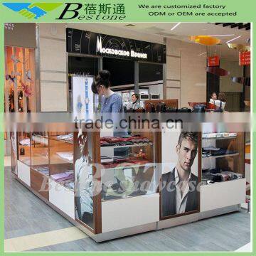 Good prices Classic bussiness man clothing kiosk for shopping mall