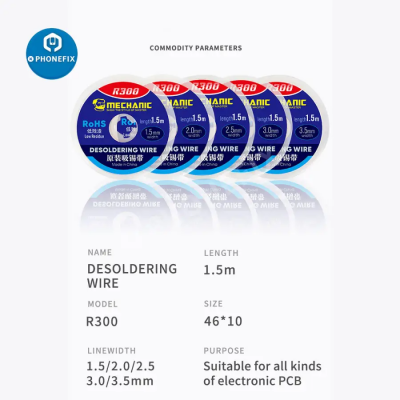 MECHANIC R300 Desoldering Wire for Mobile Phone Circuit Board Solder Removal photo-5