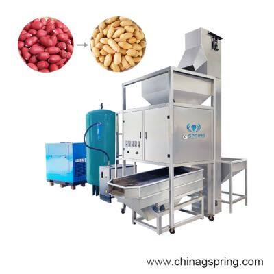 Máquina Industrial de Descascamento de Ar, Equipamento de Descascamento de Nozes, Máquina Automática de Descascamento da Casca Vermelha do Amendoim para Processamento de Amendoim