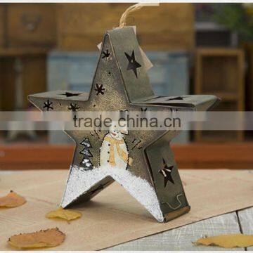 Wholesale Wooden Craft,Small Christmas Ornament Hanging Star Decoration