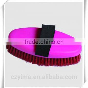 horse body brush with elastic strap/grooming brush