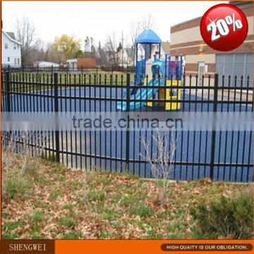 Outdoor security steel fence and gate