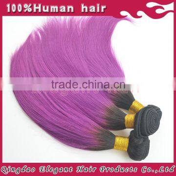 2015 new style no Shedding brazilian Remy ombre double drawn human hair in factory price