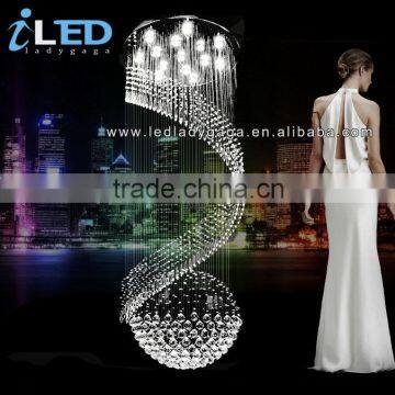 New and modern large hotel lobby chandelier