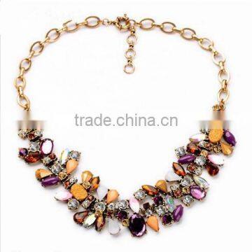 colorful 2015 Hot Sale Women Bohemia Style Enamel brand Flowers Choker Chains Statement Necklace Ethnic Vintage Jewelry