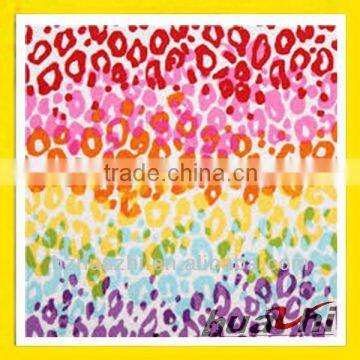 rainbow leopard printing rayon jersey fabric