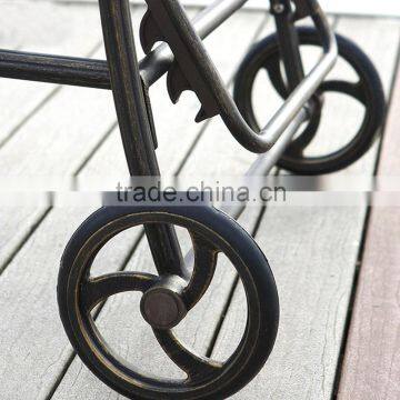 Outdoor Classic Beach Lounge Design Sofa Hollow Cast Aluminum Chaise Lounge Sofa photo-4