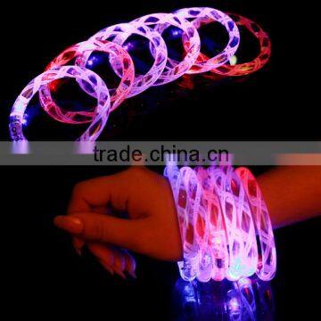 Multicolor LED Flashlight Bracelet Light Up Acrylic Bangle for Party /Holiday