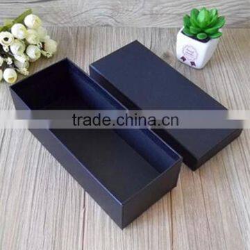 Large Eco-Friendly Printed Cheapest Black Paper Gift Box With Sliver Logo photo-3