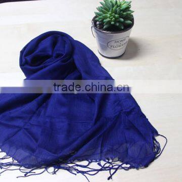 Fashionable cotton pure color long scarf polyester scarf fabric scarf pendant