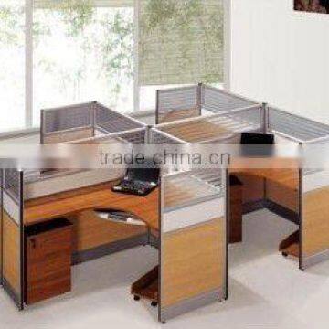 Modern glass wood partition PF-078