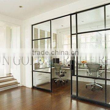 Hotsale Home Kitchen Partition Wall Modern Office Sliding Glass Door Divider(SZ-WS635)