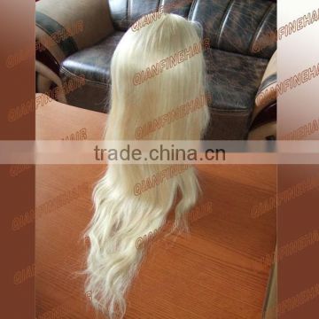 2016 best selling products long blonde human hair wig