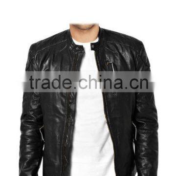 BOLD MOTO-STYLE LEATHER JACKET