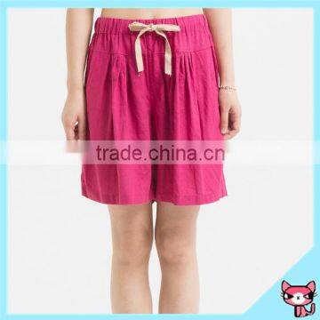 Strappy Style 65% Cotton 35% Linen Lady Short Pants