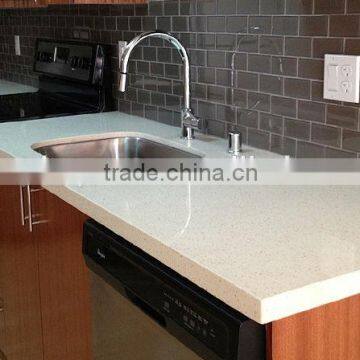 2014 shell white Engineering Quartz kitchen countertop