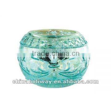 BLUE GLASS VOTIVE HOLDER