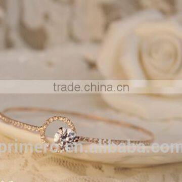 White Gold Plated AAA+ Cubic Zircon CZ Diamond Bangles Bracelets For Women Jewelry photo-6