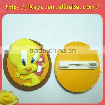 Promotional round plastic badge