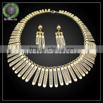 African 18k gold covering jewelry set zinc alloy