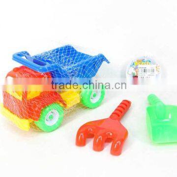 Plastic sand game, funny beach toy car, promotional toy beach set