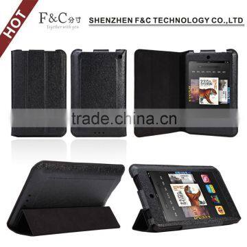 Ultra-thin Three Folding PU Leather Case for Amazon Kindle Fire HD 6 Cover