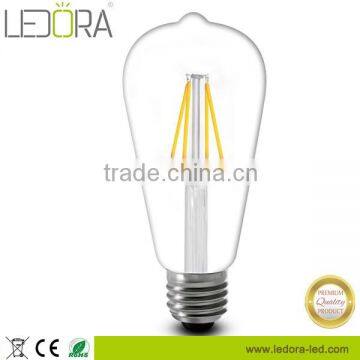 UL certificate 360 degree 4w Ra>90 e27 Dimmable edison led bulb with all glass no plastic