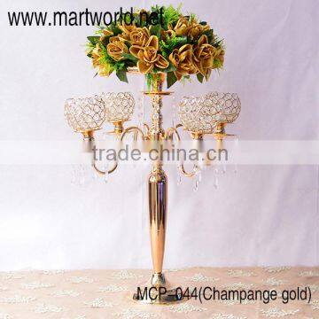 Crystal candelabra centerpieces candelabra for wedding decorations walk way stand decorations wedding decoration (MCP-044)                        
                                                                Most Popular
                               